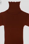 BASERANGE Tiger Cardigan Turtleneck Sweater TOTST-CG-AU23 Burn Pompom